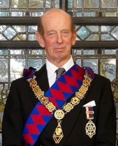 The First Grand Principal The Duke of Kent wearing his chain of office and Royal Arch sash