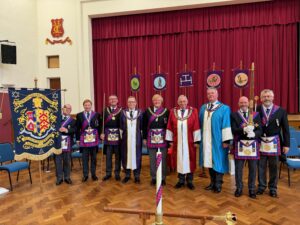 The MEGS with his team and the 2nd Grand Principal